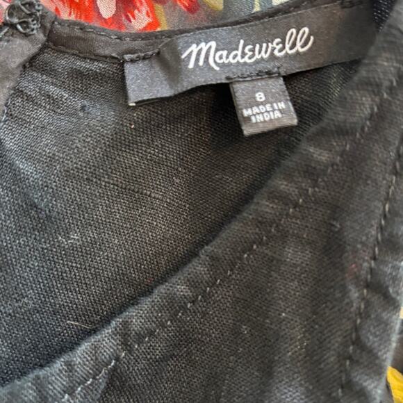 Madewell Black Portia Wide Leg Linen Jumpsuit 8 - Picture 8 of 12